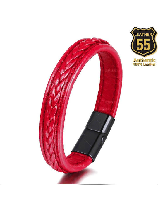 Leather 55 Ανδρικό Βραχιόλι από Δέρμα