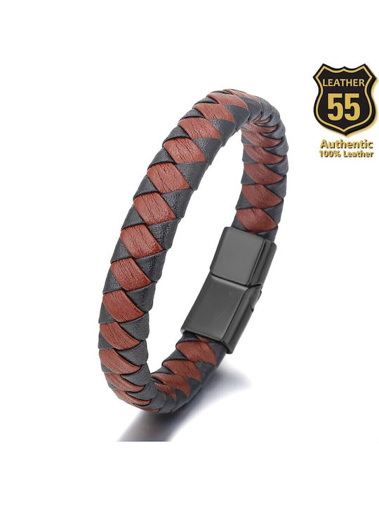 Leather 55 Men's Bracelet made of Leather