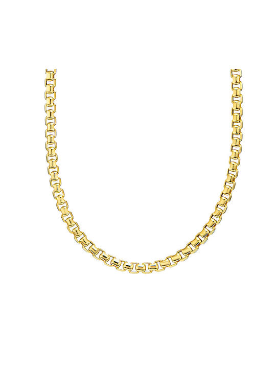 Theodora's Jewellery Chain Neck made of Steel Gold-Plated Thin Thickness 3.5mm