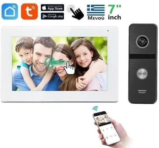 Joytimer Wireless Video Intercom Set Wi-Fi White