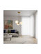 ArteLibre Mensa Pendant Light Gold with Socket E27 40x40x70cm