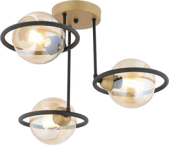 ArteLibre Caelum Pendant Light Black with Socket E27 50x38cm