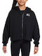 Kids Sweatshirt Cardigan With Hood And Pockets Black Nsw Air