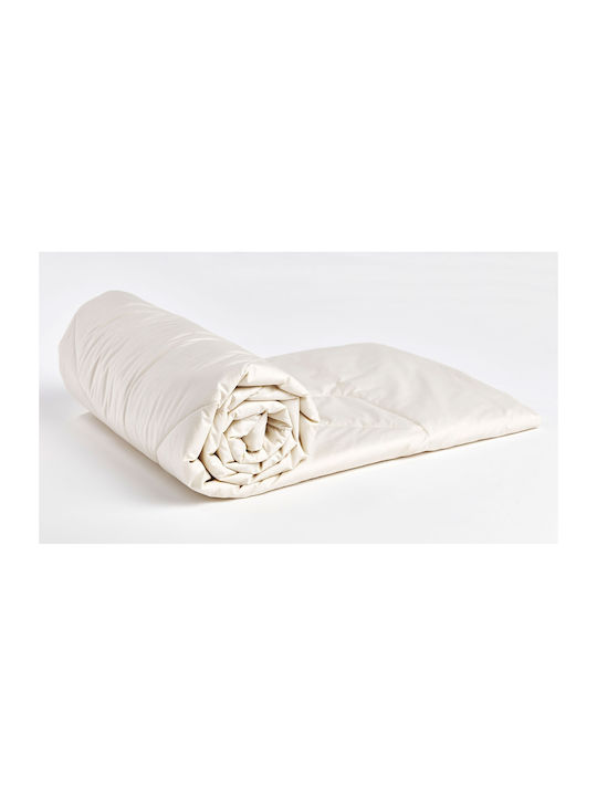 Valeria Home Pătură Supraînălțată cu Umplere din Amestec de In și Mătase 220x240 cm Primăvară-Toamnă Flaxilk 300 GSM