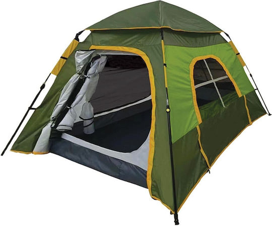 Salty Tribe Seminole 4 Automatic Camping Tent Igloo Green with Double Cloth 4 Seasons for 4 People 240x210x175cm