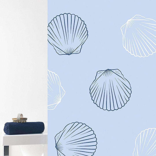 Dimitracas Perdea de Baie 180x200cm Blue-White