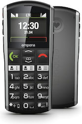 Emporia SimSimplicity LTElicity Single SIM Handy mit Großen Tasten Schwarz