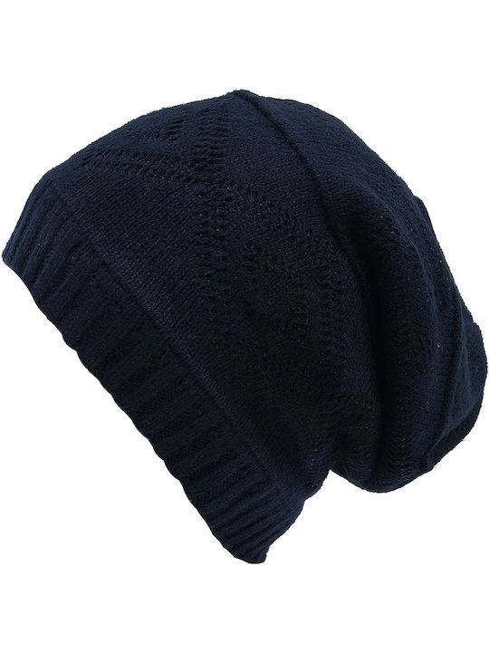 Gift-Me Beanie Unisex Beanie Knitted in Navy Blue color