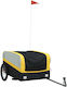 Vidaxl Bicycle Trailer Black Yellow 45 Kilograms Iron
