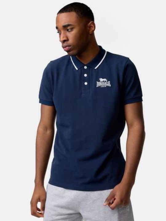 Lonsdale Bluza Bărbătească cu Mânecă Scurtă Polo Blue Navy