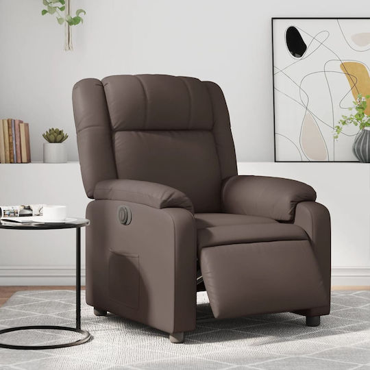Relax Armchair with Footstool from Leatherette Coffee 77x95x99cm