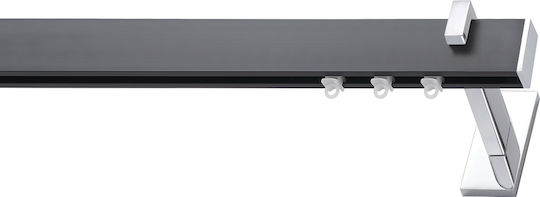 Viometale Cosmos Jessica Sens unic Șină din Aluminiu în Culoare Negru 240εκ. VIO-JESSICA-240-BLACK