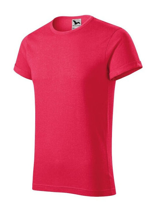 Malfini Ανδρικό Διαφημιστικό T-shirt Κοντομάνικο Red Melange