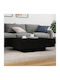 Square Central Wooden Coffee Table Black W100xD100xH31cm