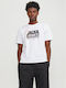 Jack & Jones T-shirt Bărbătesc cu Mânecă Scurtă White