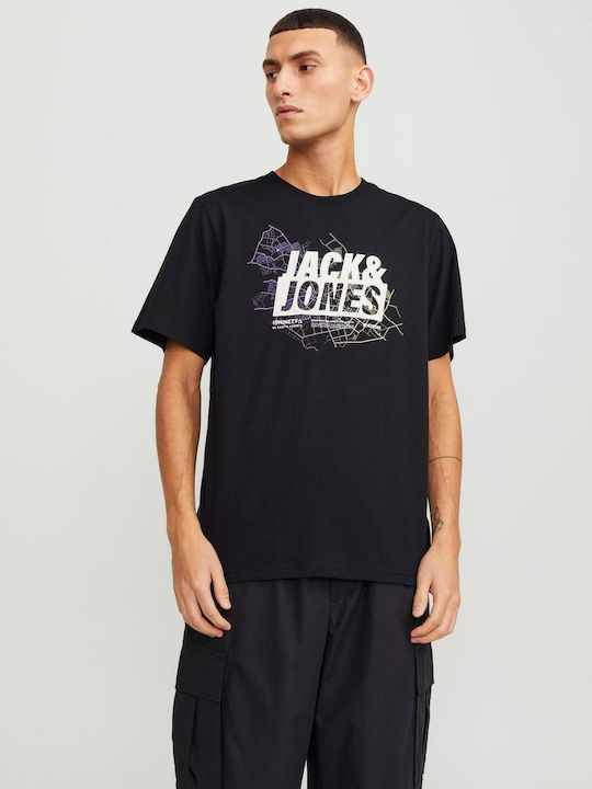 Jack & Jones Ανδρικό T-shirt Κοντομάνικο Black