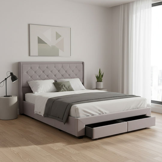 Annona Κρεβάτι Υπέρδιπλο για Στρώμα 160x200cm Ivory Annona Κρεβάτι Υπέρδιπλο για Στρώμα 160x200cm Ivory