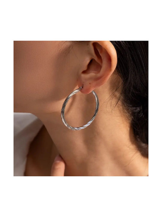 Earrings Hoops made of Steel