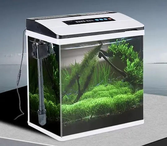 Led Fish Aquarium Capacity 81lt with 61x54x54cm White