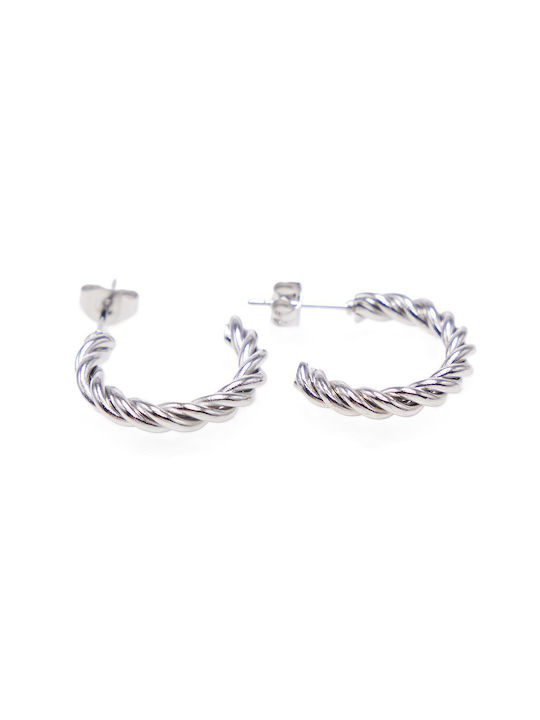 Wire Earrings Hoops made of Steel