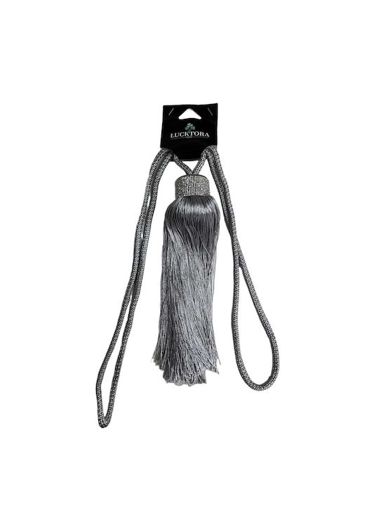 Jzq Tie-Back Rope made of Metal Gray 1pcs