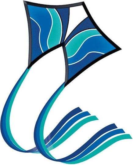 Gunther Kite Blue Wave Tesatura cu Coada & Sfoară 70x90cm 1buc
