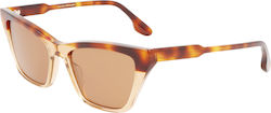 Victoria Beckham Sunglasses Brown with Acetate Frame & Brown Lens