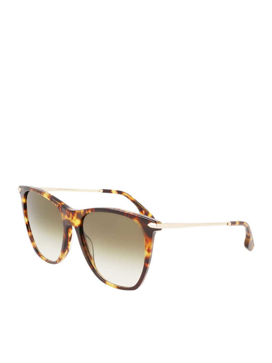Victoria Beckham VB686S geometric-frame sunglasses in brown acetate with gradien Victoria Beckham VB686S Sunglasses – Beverly Hills Eyewear main image 2
