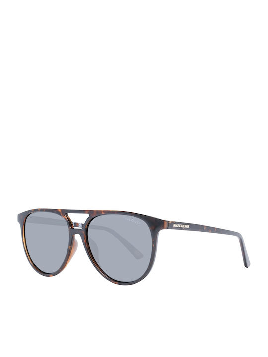 Skechers Men's Sunglasses with Brown Tartaruga Plastic Frame and Gray Lens SE6180 52D