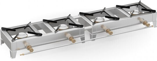 Thermogatz G40 Countertop Burner Flüssiggas with 4 Burners Inox