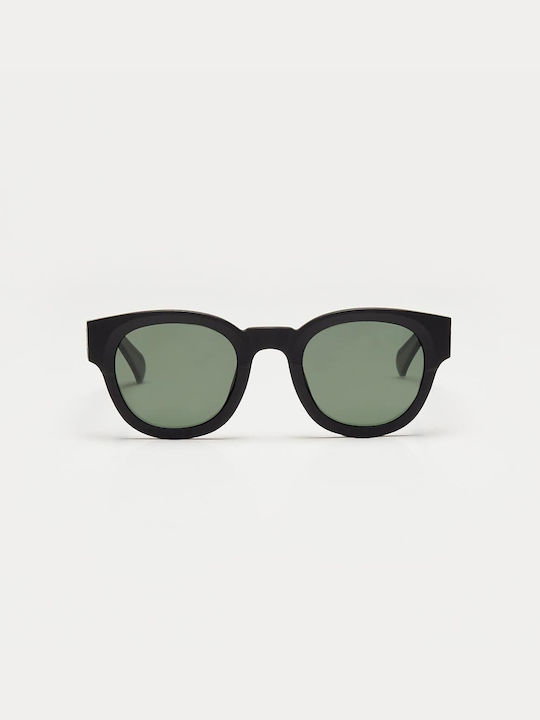 Cosselie Leon Sunglasses with Black Plastic Frame and Green Polarized Lens 1802202320