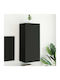 Cabinet Wall Black Velvet-Black Metal 40.5x30x90cm