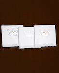 Christening Oilcloths Set White - Blue with Crown Theme