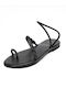 Sandale Casual Damă De Piele Negru