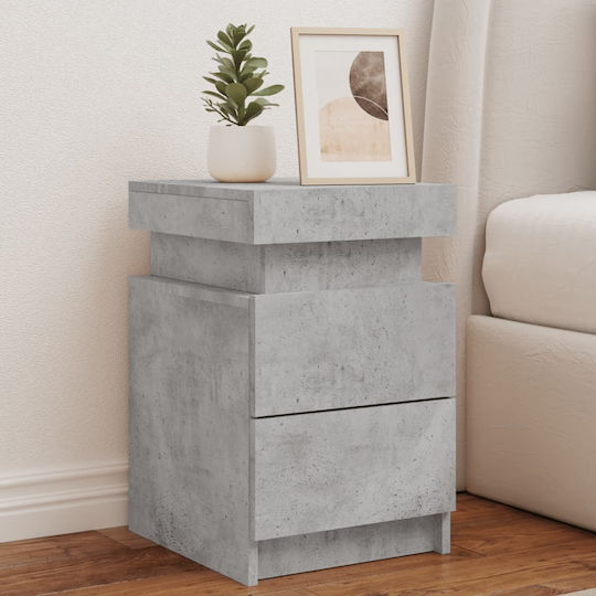 Nachttische Grey Concrete 2Stück 35x39x55cm