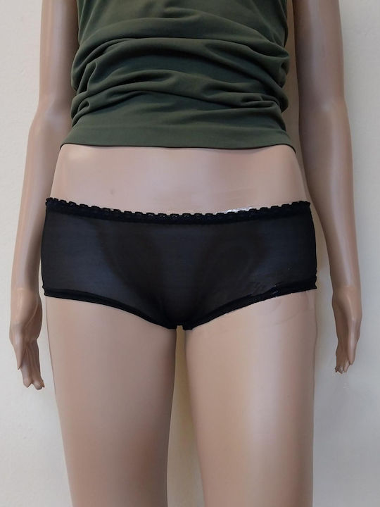 Γυναικεία Boxer 3Pack με Δαντέλα Μαύρα