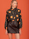 Leder Rock Braun