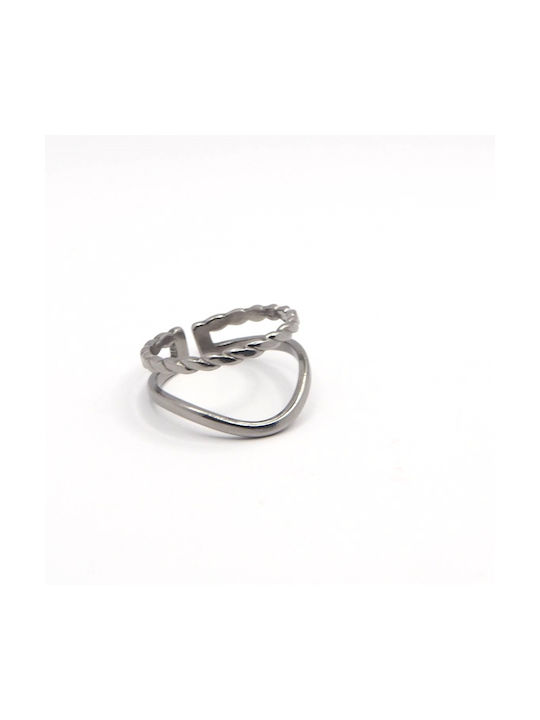 Damen Ring aus Stahl