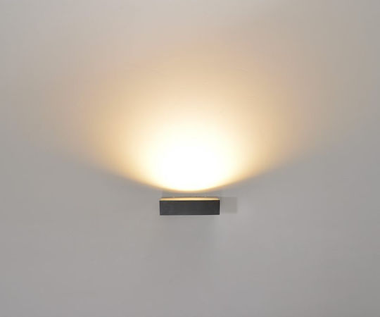 Luma Modern Leuchte Wand mit Integrierter LED und Warmweißes Licht Schwarz 14x14cm