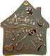 Faitakis Pack Metallic Pendant Motif for Jewelry 5.9x6.5cm. Grey