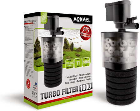 Aquael Turbo 1000 Εσωτερικό Φίλτρο για Ενυδρεία Χωρητικότητας έως 200lt, με Απόδοση 1000lt/h και Ισχύ 11W