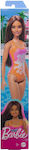 Barbie Beach & Swimsuit Κούκλα Light Brown Hair, Wearing Tropical Pink Orange για 3+ Ετών