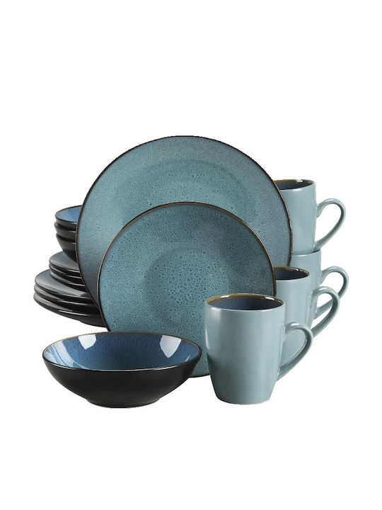 Ceramic Dinnerware Set Blue 16pcs