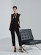 Desiree Women's High-waisted Fabric Trousers Black