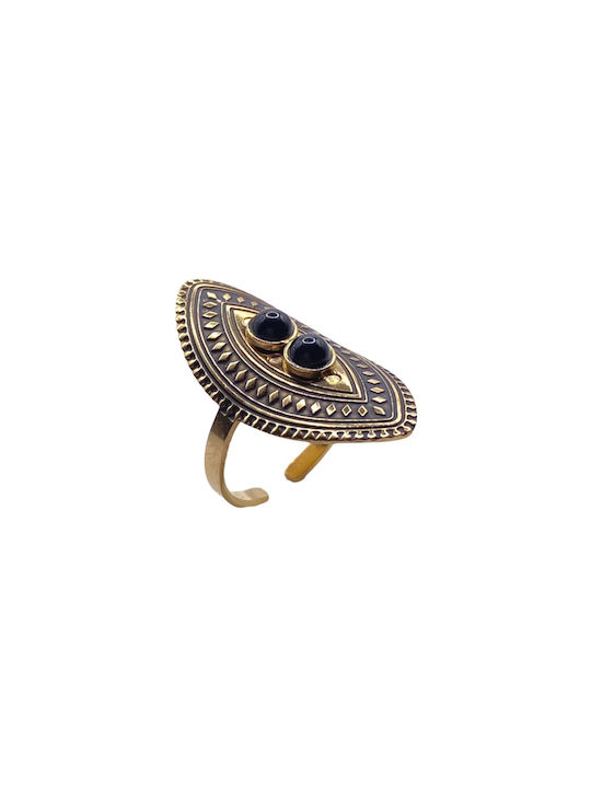 Women's Gold Plated Steel Ring