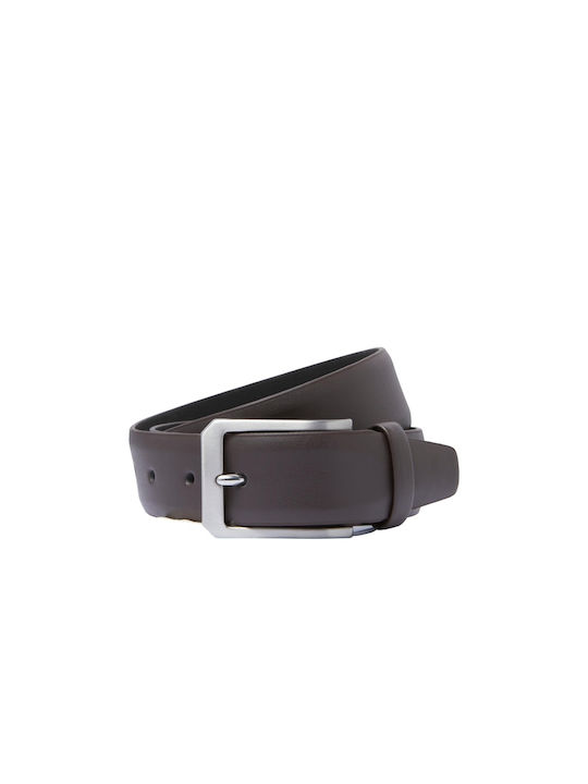 Jack & Jones Men's Artificial Leather Belt Brown