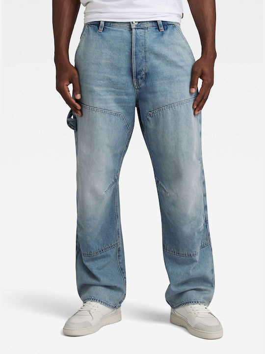 Carpenter 3d Herren Jeanshose mit Loose Passform Light Aged Denim