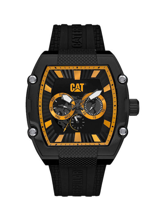 CAT Watch Battery with Black Rubber Strap