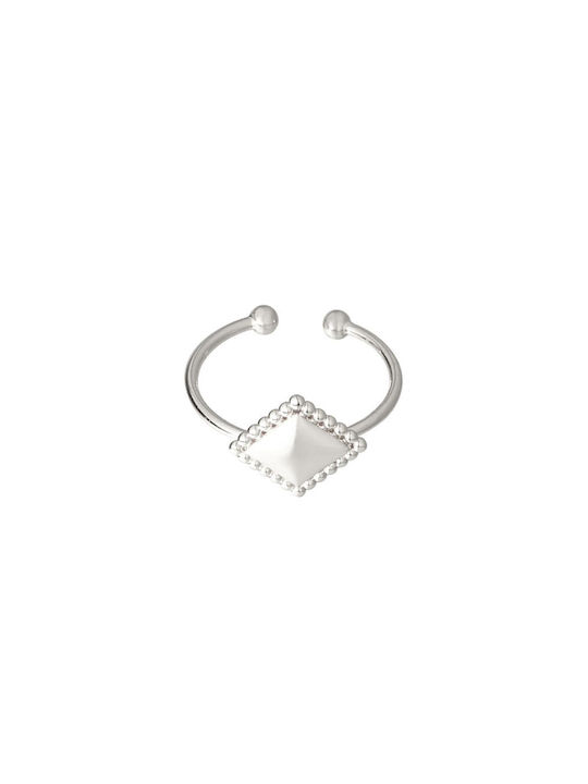 Silver Men's Silver Ring with Diamond