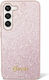 Guess Glitter Script Back Cover Πλαστικό Ροζ (S...